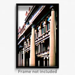 Pixel Art Poster - Fancy Italian Architecture (8 Bit Video Game Print)