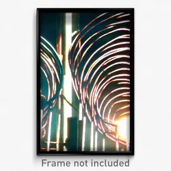 Pixel Art Poster - Harmonious Wire (8 Bit Psychedelic Trippy Video Game Print)