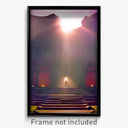 Pixel Art Poster - Villainous Amphitheatre (8 Bit Psychedelic Video Game Print)