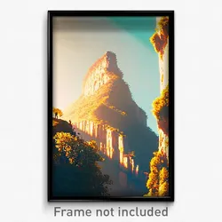 Pixel Art Poster - All Over The Place Bluff (8 Bit Psychedelic Video Game Print)