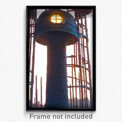 Pixel Art Poster - Brisk Belfry (8 Bit Psychedelic Trippy Video Game Print)