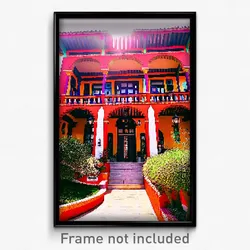 Pixel Art Poster - Lovely Mexican Architecture (8 Bit Video Game Print)