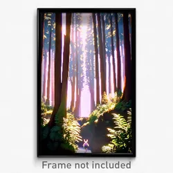 Pixel Art Poster - Incredible Woods (8 Bit Psychedelic Trippy Video Game Print)