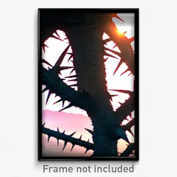 Pixel Art Poster - Thorny Bank (8 Bit Psychedelic Trippy Weird Video Game Print)