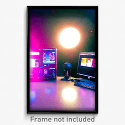 Pixel Art Poster - Voluminous Computer (8 Bit Psychedelic Video Game Print)