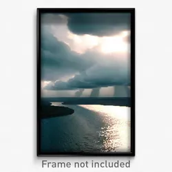 Pixel Art Poster - Cloudy Bank (8 Bit Psychedelic Trippy Weird Video Game Print)