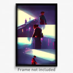Pixel Art Poster - Shifty Ego Exploration (8 Bit Psychedelic Video Game Print)