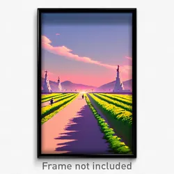 Pixel Art Poster - Peaceful March (8 Bit Psychedelic Trippy Video Game Print)