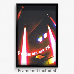 Pixel Art Poster - Famous Den (8 Bit Psychedelic Trippy Weird Video Game Print)