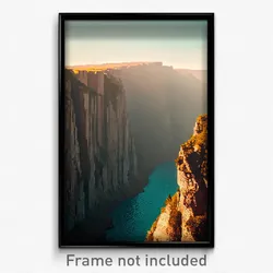 Pixel Art Poster - Gargantuan Cliff (8 Bit Psychedelic Trippy Video Game Print)
