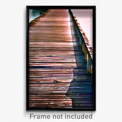 Pixel Art Poster - Worn Boardwalk (8 Bit Psychedelic Trippy Video Game Print)