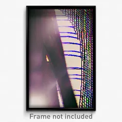 Pixel Art Poster - Digital Wire Frame Pound (8 Bit Psychedelic Video Game Print)
