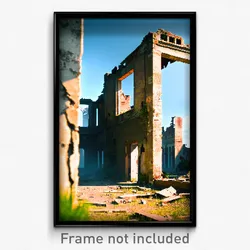 Pixel Art Poster - Familiar Ruin (8 Bit Psychedelic Trippy Video Game Print)
