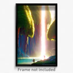 Pixel Art Poster - Polished Shire (8 Bit Psychedelic Trippy Video Game Print)
