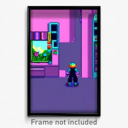 Pixel Art Poster - Modest Video Game (8 Bit Psychedelic Trippy Video Game Print)