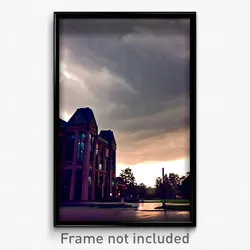 Pixel Art Poster - Gloomy Campus (8 Bit Psychedelic Trippy Video Game Print)