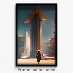Pixel Art Poster - Hidden Flats (8 Bit Psychedelic Trippy Video Game Print)