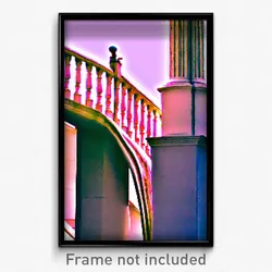 Pixel Art Poster - Tiny Balustrade (8 Bit Psychedelic Trippy Video Game Print)