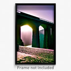 Pixel Art Poster - Meager Viaduct (8 Bit Psychedelic Trippy Video Game Print)