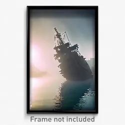 Pixel Art Poster - Smoggy Shipwreck (8 Bit Psychedelic Trippy Video Game Print)