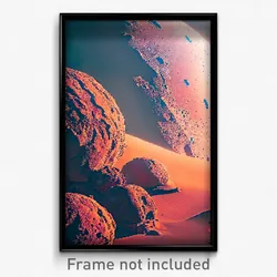 Pixel Art Poster - Unnatural Mars (8 Bit Psychedelic Trippy Video Game Print)