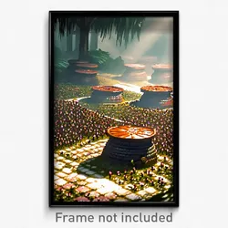 Pixel Art Poster - Damp Apiary (8 Bit Psychedelic Trippy Weird Video Game Print)