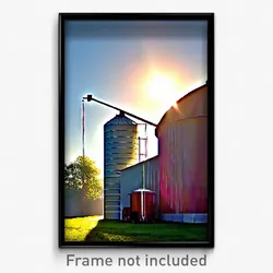 Pixel Art Poster - Large Silo (8 Bit Psychedelic Trippy Weird Video Game Print)