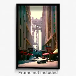 Pixel Art Poster - Classic San Francisco (8 Bit Psychedelic Video Game Print)