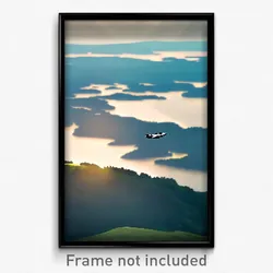 Pixel Art Poster - Flying Downland (8 Bit Psychedelic Trippy Video Game Print)