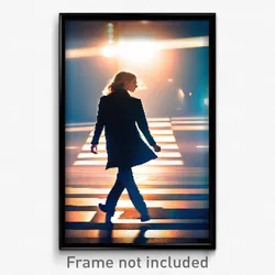 Pixel Art Poster - Stylish Crossing (8 Bit Psychedelic Trippy Video Game Print)