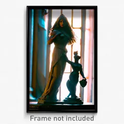 Pixel Art Poster - Attractive Statue (8 Bit Psychedelic Trippy Video Game Print)