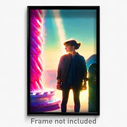 Pixel Art Poster - Bountiful Post (8 Bit Psychedelic Trippy Video Game Print)