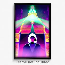 Pixel Art Poster - Villainous Mind Journey (8 Bit Psychedelic Video Game Print)