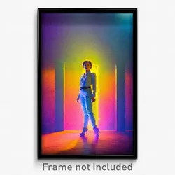 Pixel Art Poster - Acidic Wall (8 Bit Psychedelic Trippy Weird Video Game Print)
