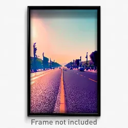 Pixel Art Poster - Spectacular Avenue (8 Bit Psychedelic Video Game Print)