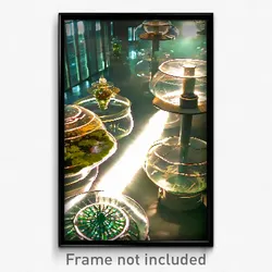 Pixel Art Poster - Glass Apiary (8 Bit Psychedelic Trippy Video Game Print)