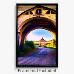 Pixel Art Poster - Rural Arch (8 Bit Psychedelic Trippy Weird Video Game Print)