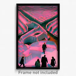 Pixel Art Poster - Tremendous Bedlam (8 Bit Psychedelic Trippy Video Game Print)