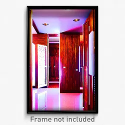 Pixel Art Poster - Wooden Closet (8 Bit Psychedelic Trippy Video Game Print)