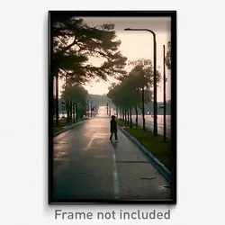 Pixel Art Poster - Dreary Boulevard (8 Bit Psychedelic Trippy Video Game Print)