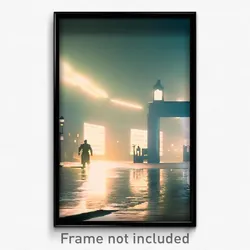 Pixel Art Poster - Outlandish Square (8 Bit Psychedelic Trippy Video Game Print)