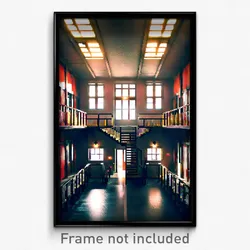 Pixel Art Poster - Secret Barracks (8 Bit Psychedelic Trippy Video Game Print)