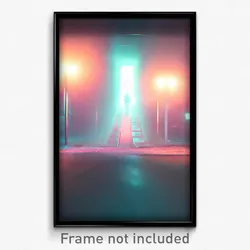 Pixel Art Poster - Creepy Junction (8 Bit Psychedelic Trippy Video Game Print)