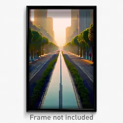 Pixel Art Poster - Unusual Avenue (8 Bit Psychedelic Trippy Video Game Print)