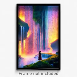 Pixel Art Poster - Esteemed Cascade (8 Bit Psychedelic Trippy Video Game Print)