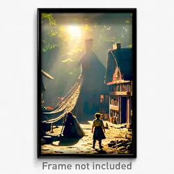 Pixel Art Poster - Pleasant Hovel (8 Bit Psychedelic Trippy Video Game Print)