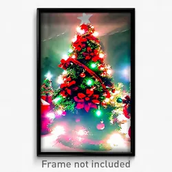 Pixel Art Poster - Terrific Christmas (8 Bit Psychedelic Video Game Print)