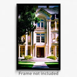 Pixel Art Poster - Immaculate Mansion (8 Bit Psychedelic Video Game Print)