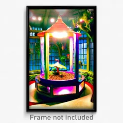 Pixel Art Poster - Whimsical Terrarium (8 Bit Psychedelic Video Game Print)