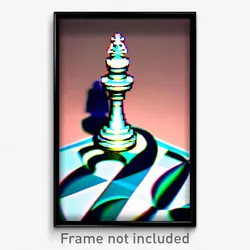 Pixel Art Poster - Fantastic Chess Piece (8 Bit Psychedelic Video Game Print)